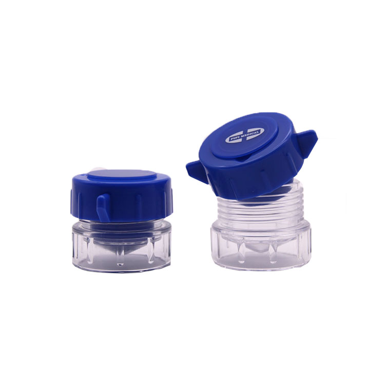 Blue Screw Type Plastic Pil Crusher With Transparent Base And Grip