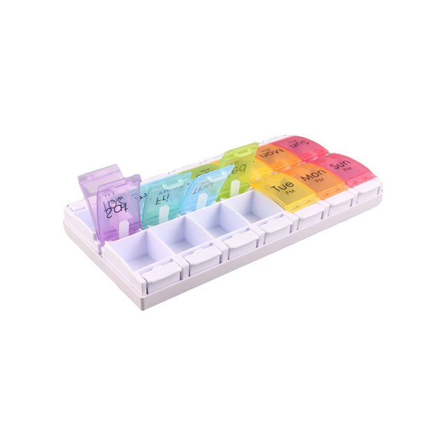 Clear Two Week Pill Box For Improved Medication Management