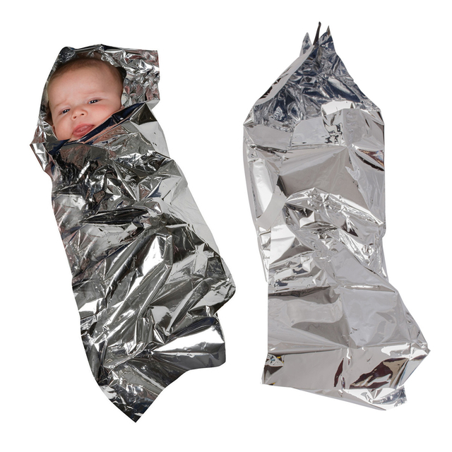 Disposable First Aid Foil Baby Emergency Blanket Keep Baby Warm 