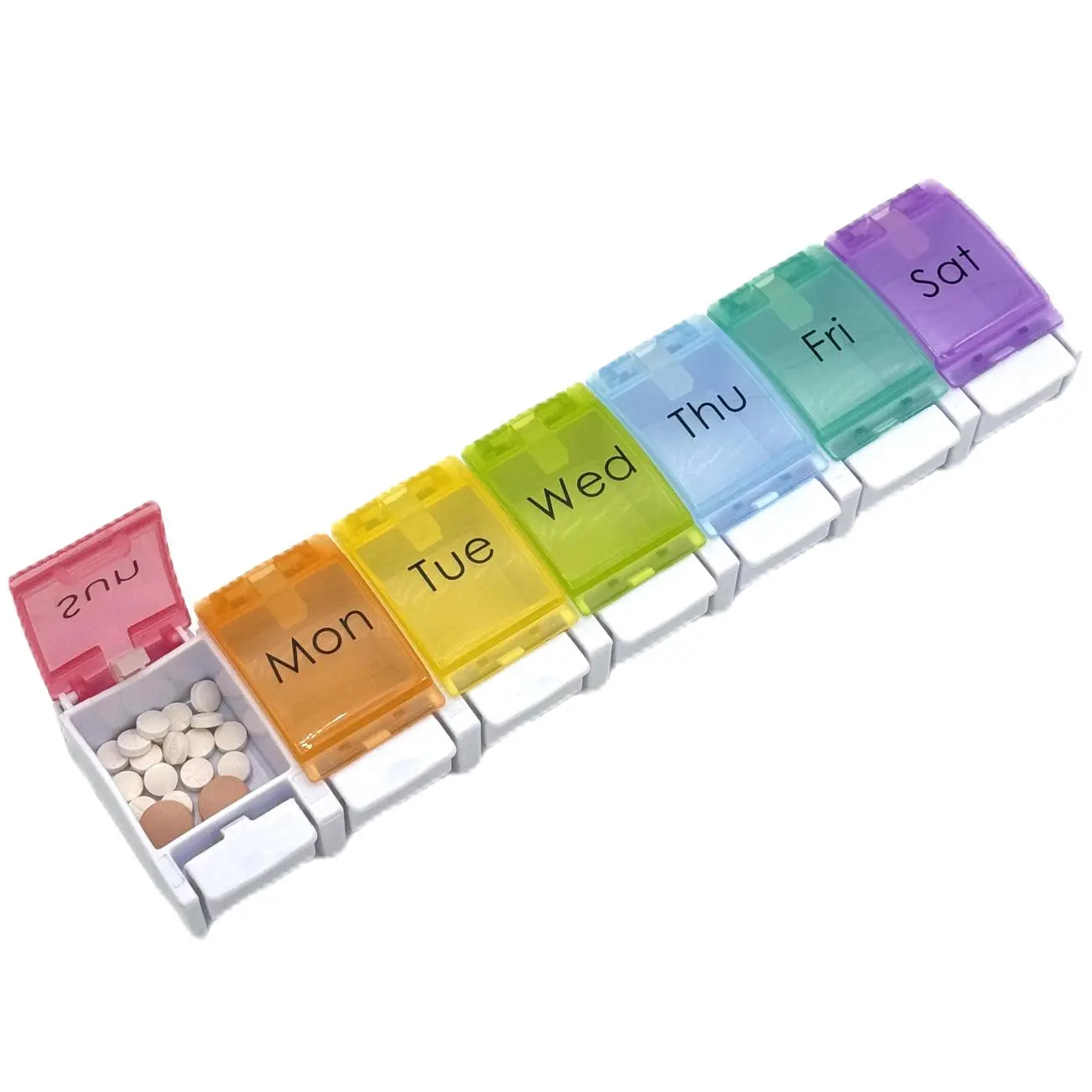 7 Days Large Push Button Design Weekly Pill Organizer Box